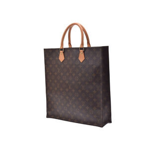 Louis Vuitton Shoulder Monogram Sac Plat Brown Handbag Leather Bag